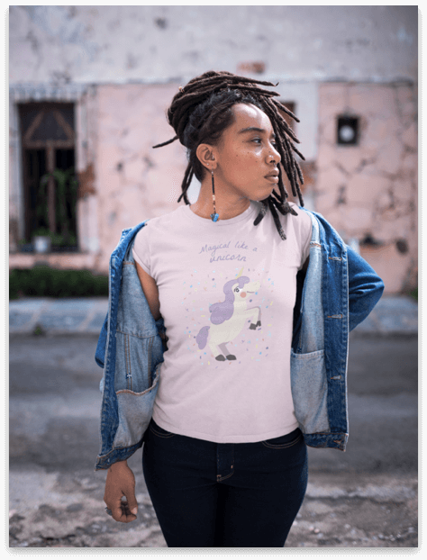 Girl With T Shirt Mockup